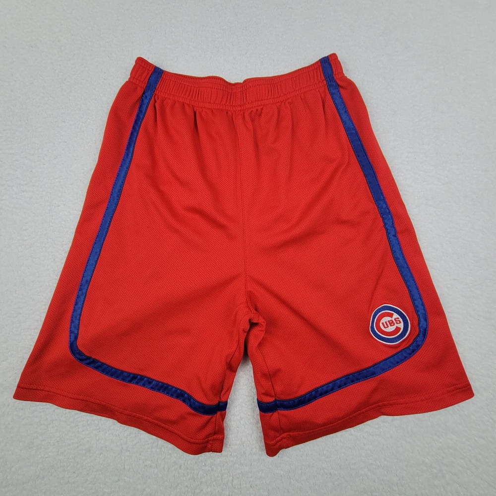 MLB Chicago Cubs Basketball Shorts‎ Kids XXL 18 Red Polyester Mesh Athletic